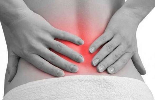 dolor lumbar debido a la osteocondrosis